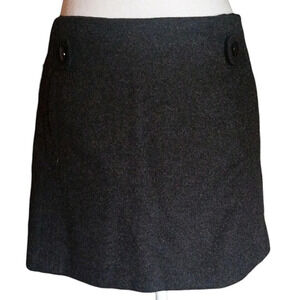J. Crew Charcoal Gray Wool Cashmere Blend Contemporary Office Skirt Size 2